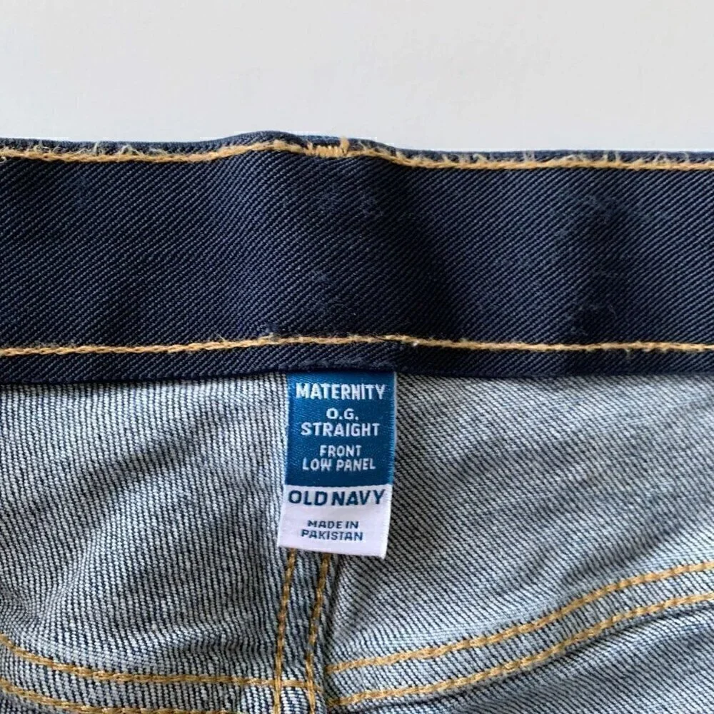 Old Navy Maternity Jean O.G. Straight Front Low Panel Shorts 10 - Picture 3 of 5